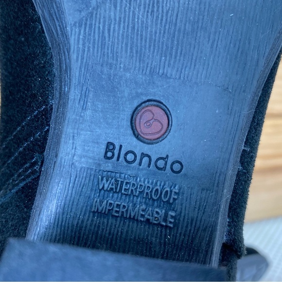 Blondo Valli Suede Waterproof Black Ankle Boot Booties Womens 8 M B4935 Side Zip - Picture 10 of 12